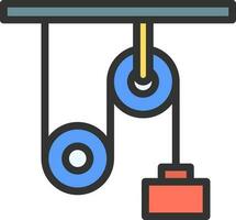 Pulley icon vector image. Suitable for mobile apps, web apps and print media.