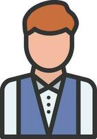 Waiter icon vector image. Suitable for mobile apps, web apps and print media.