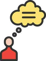 Thought Bubble icon vector image. Suitable for mobile apps, web apps and print media.