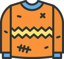 Sweater icon vector image. Suitable for mobile apps, web apps and print media.