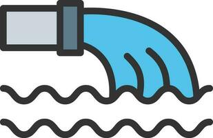 Waste Water icon vector image. Suitable for mobile apps, web apps and print media.