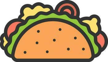 Taco icon vector image. Suitable for mobile apps, web apps and print media.
