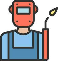 Welder icon vector image. Suitable for mobile apps, web apps and print media.