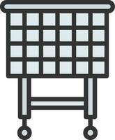 Trolley icon vector image. Suitable for mobile apps, web apps and print media.