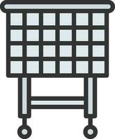 Trolley icon vector image. Suitable for mobile apps, web apps and print media.