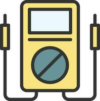 Voltmeter icon vector image. Suitable for mobile apps, web apps and print media.