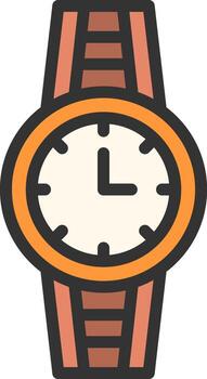 Wristwatch icon vector image. Suitable for mobile apps, web apps and print media.