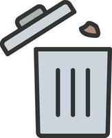 Trash Can icon vector image. Suitable for mobile apps, web apps and print media.
