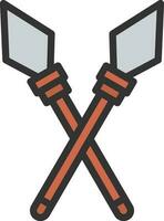 Spear icon vector image. Suitable for mobile apps, web apps and print media.