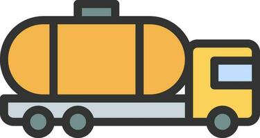 Tanker Truck icon vector image. Suitable for mobile apps, web apps and print media.