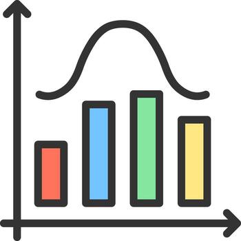 Histogram icon vector image. Suitable for mobile apps, web apps and print media.