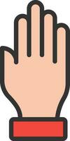 Hand icon vector image. Suitable for mobile apps, web apps and print media.