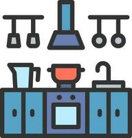 Kitchen icon vector image. Suitable for mobile apps, web apps and print media.