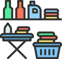 Laundry Room icon vector image. Suitable for mobile apps, web apps and print media.