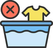 Do Not Wash icon vector image. Suitable for mobile apps, web apps and print media.