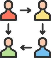 Collaborative icon vector image. Suitable for mobile apps, web apps and print media.