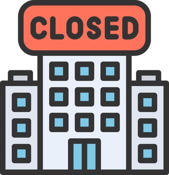 Closed icon vector image. Suitable for mobile apps, web apps and print media.