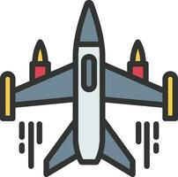 Fighter Jet icon vector image. Suitable for mobile apps, web apps and print media.