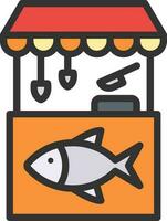 pescado mercado icono vector imagen. adecuado para móvil aplicaciones, web aplicaciones y impresión medios de comunicación.