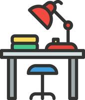 Desk Lamp icon vector image. Suitable for mobile apps, web apps and print media.