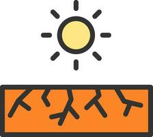 Drought icon vector image. Suitable for mobile apps, web apps and print media.