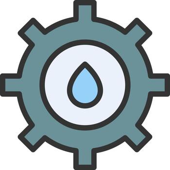 Fluid Mechanics icon vector image. Suitable for mobile apps, web apps and print media.