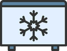 Freezer icon vector image. Suitable for mobile apps, web apps and print media.