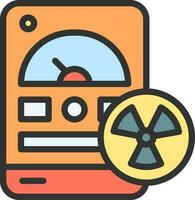 Dosimeter icon vector image. Suitable for mobile apps, web apps and print media.