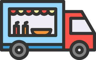 Food Truck icon vector image. Suitable for mobile apps, web apps and print media.