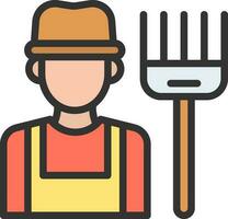 Farmer icon vector image. Suitable for mobile apps, web apps and print media.