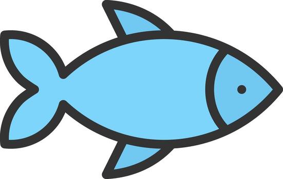 Fish icon vector image. Suitable for mobile apps, web apps and print media.