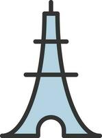 Eiffel Tower icon vector image. Suitable for mobile apps, web apps and print media.