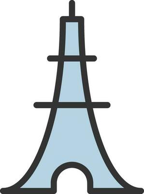 Eiffel Tower icon vector image. Suitable for mobile apps, web apps and print media.