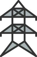 Electric Tower icon vector image. Suitable for mobile apps, web apps and print media.
