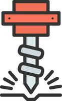 Drilling Machine icon vector image. Suitable for mobile apps, web apps and print media.