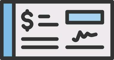 Cheque icon vector image. Suitable for mobile apps, web apps and print media.