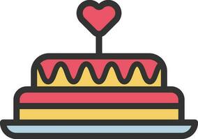 Cake icon vector image. Suitable for mobile apps, web apps and print media.