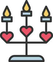 Candelabrum icon vector image. Suitable for mobile apps, web apps and print media.