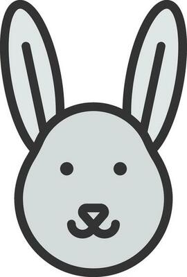 Bunny icon vector image. Suitable for mobile apps, web apps and print media.