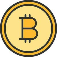 Bitcoin icon vector image. Suitable for mobile apps, web apps and print media.