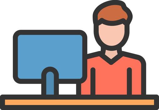 Cashier icon vector image. Suitable for mobile apps, web apps and print media.