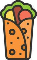 Burrito icon vector image. Suitable for mobile apps, web apps and print media.