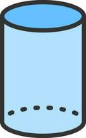 Cylinder icon vector image. Suitable for mobile apps, web apps and print media.