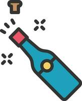 Champagne icon vector image. Suitable for mobile apps, web apps and print media.