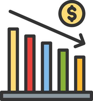 Decrease icon vector image. Suitable for mobile apps, web apps and print media.