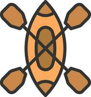 Canoe icon vector image. Suitable for mobile apps, web apps and print media.