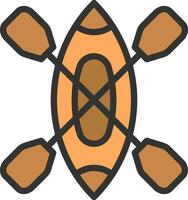 Canoe icon vector image. Suitable for mobile apps, web apps and print media.