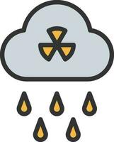 Acid Rain icon vector image. Suitable for mobile apps, web apps and print media.