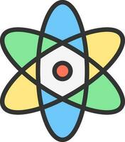 Atom icon vector image. Suitable for mobile apps, web apps and print media.