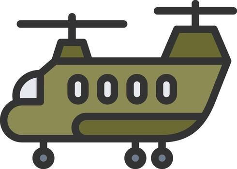 Ejército helicóptero icono vector imagen. adecuado para móvil aplicaciones, web aplicaciones y impresión medios de comunicación.
